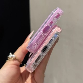 2in1 Đựng Thẻ Khe Cắm Ví Ảnh Túi Màu Kẹo Trong Suốt Cho iPhone 16 15 14 13 12 11 Pro Max TPU + PC Vỏ Chống Sốc