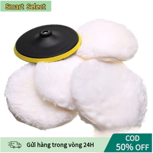 【COD】Phớt Lông Cừu Đánh Bóng Ô Tô Đường Kính 4-5 inch, Gồm Đế, Có Thể Dùng Trên Nhiều Loại Vật Liệu (Sơn Ô Tô, Sơn Xe Má