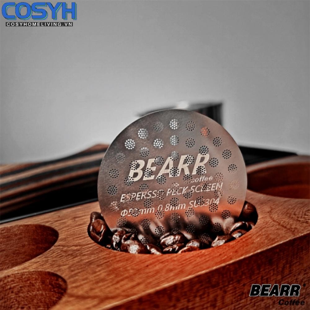 <cosyh>0 8MM Stainless Steel Espresso Puck Screen for Portafilter Basket Sizes 51 53 58