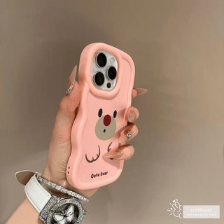 Ốp Điện Thoại Mờ Hoạt Hình Gấu Dễ Thương Cho OPPO A73 A53 A53s A92 A72 A52 A31 A9 A5 2020 A5S A3S A12 A12E F15 F11 F9 Pro 5G 4G Vỏ Sóng 3D Màu Trơn Emoji Ốp Lưng
