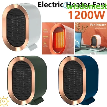 Máy sưởi quạt PTC chạy điện WISDOMEST, Máy sưởi quạt để bàn bằng gốm 1200W, Máy thổi khí sưởi ấm gia đình Mini di động cho văn phòng tại nhà mùa đông