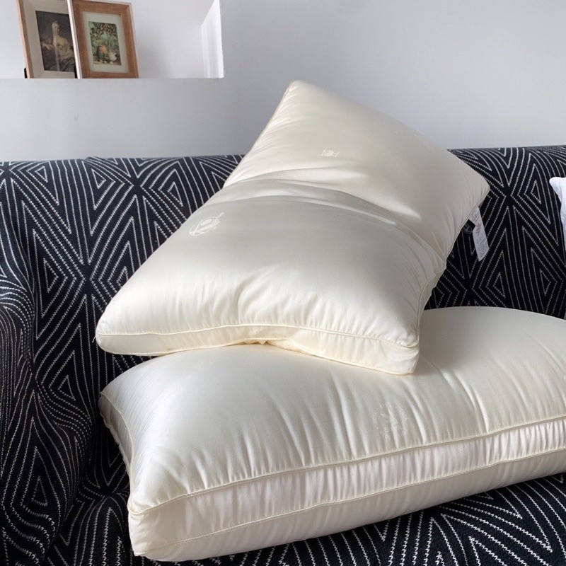 Gối Ruột Tencel bông đậu nành vải lụa MemMinBedding Luxury mát lạnh kháng khuẩn, chống mỏi cổ vai gáy (1 Đôi) - RG27