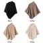 Khăn choàng ESSENCEH Pashmina, Poncho dày dệt kim ấm áp không đều ấm áp, dày có nút đeo vai thường ngày mùa thu đông
