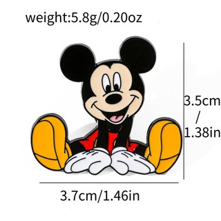 4 Cái / bộ Hoạt Hình Dễ Thương Mickey Minnie Huy Hiệu Kim Loại Vịt Donald Hợp Kim Dầu Nhỏ Giọt Thổ Cẩm Quần Áo Phụ Kiện Pin