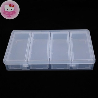 Moonlights 4 Lưới Hộp Bảo Quản Độc Lập Trong Suốt Móng Tay Nghệ Thuật Dụng Cụ Chống Bụi Hộp Bảo Quản Giả Nối Mi Pallet Hộp Sắp Xếp EN