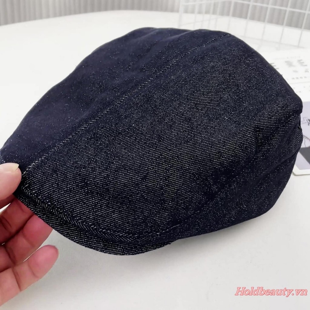 Mũ cối cổ điển Ivy Style - Denim vintage, kiểu Newsboy, phù hợp thu đông