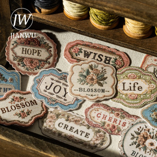JIANWU Hoa Thêu Series Vintage Hoa Nhãn Giảm Phong Cảnh Chất Liệu Cắt Dán Sáng Tạo DIY Tạp Chí Văn Phòng Phẩm