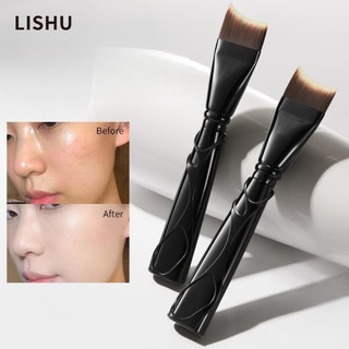 LISHU Trang điểm bàn chải hình chữ L Bàn chải nền cá siêu mỏng