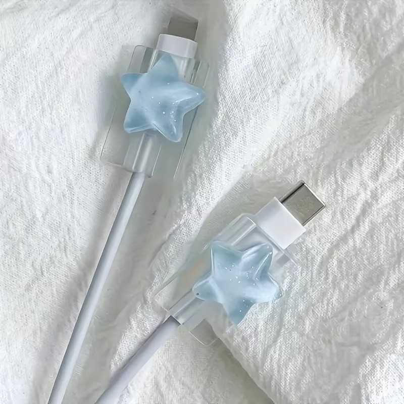 Hàn Quốc Dễ Thương 3D Đại Dương Ngôi Sao Thay Đổi Bộ Sạc Bảo Vệ Dây Sạc Bảo Vệ Người Tổ Chức Cuộn Dây Bảo Vệ Bao Phụ Kiện