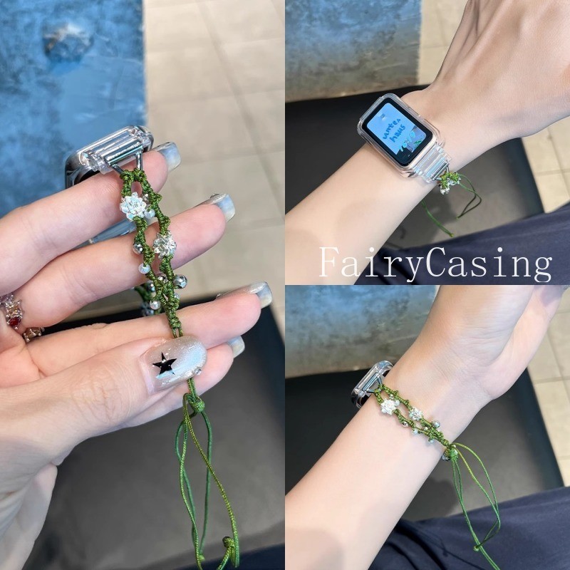 Dây dệt hoa sen Dây đeo cổ tay hạt cho Huawei Band 11 Pro 10 9 8 7 6 Dây đeo cho Huawei Fit 3 / 4 4Pro Vòng đeo tay có thể điều chỉnh