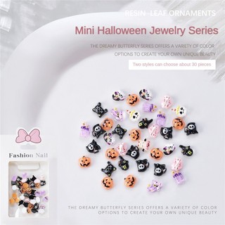30 Chiếc Móng Tay Nghệ Thuật Halloween Mini Trang Sức Punk Phong Cách Đầu Lâu Ma Thuật Viên Bí Ngô Đèn Lồng Nhựa Quyến Rũ Trang Trí Móng Tay Dụng Cụ Làm Móng Tay Cho Tiệm Móng Tay