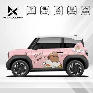 Tem dán xe VF3 - Decal Sticker Vf3 - Decal Dán Xe - Vf3 Capybara