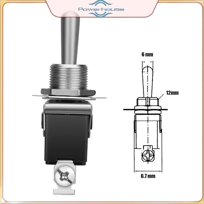 POWER E-TEN1021 Auto Toggle Boat Marine Heavy Duty Toggle Flick W / Vỏ chống nước BẬT / TẮT Car Dash Metal SPST Terminal.