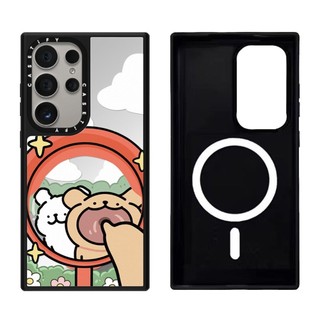 Gương Phóng Đại Từ Tính Dòng Gương Chó Cứng Samsung Dành Cho Samsung Galaxy S25 24 23 UItra S25 24 23 Plus Vỏ Bảo Vệ Chống Sốc