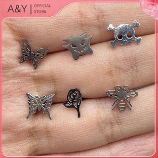 A & Y 316L Thép Titan Punk Rỗng Xuyên Lưỡi Nhẫn Dành Cho Nữ Trang Sức Cơ Thể Thời Trang Đơn Giản Lưỡi Đinh Viền Môi Trang Sức Cơ Thể.