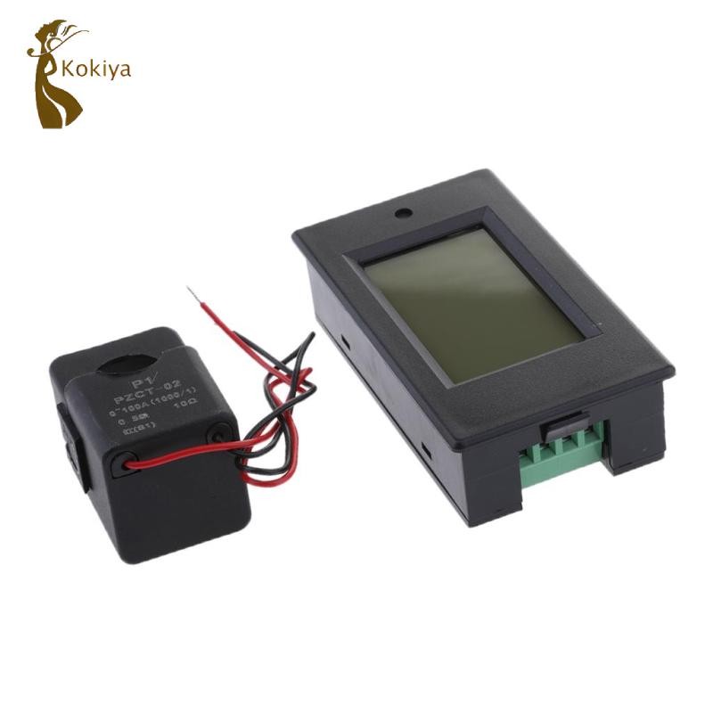 Máy đo công suất dòng điện kỹ thuật số 80-260V 100A PZEM-061 với CT chia (Hiện tại)