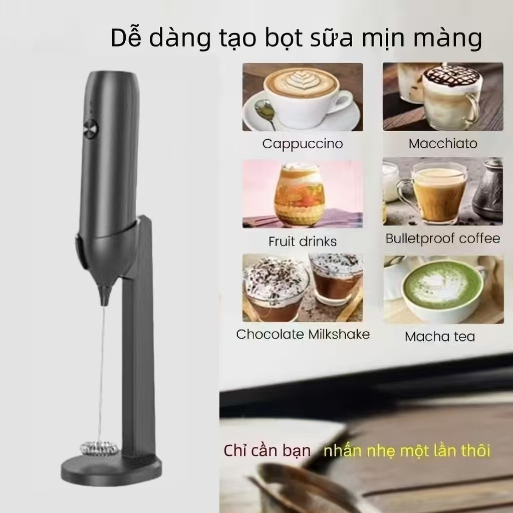 Máy đánh sữa điện, máy đánh cà phê điện cầm tay, máy đánh trứng sáng tạo, đánh cà phê điện