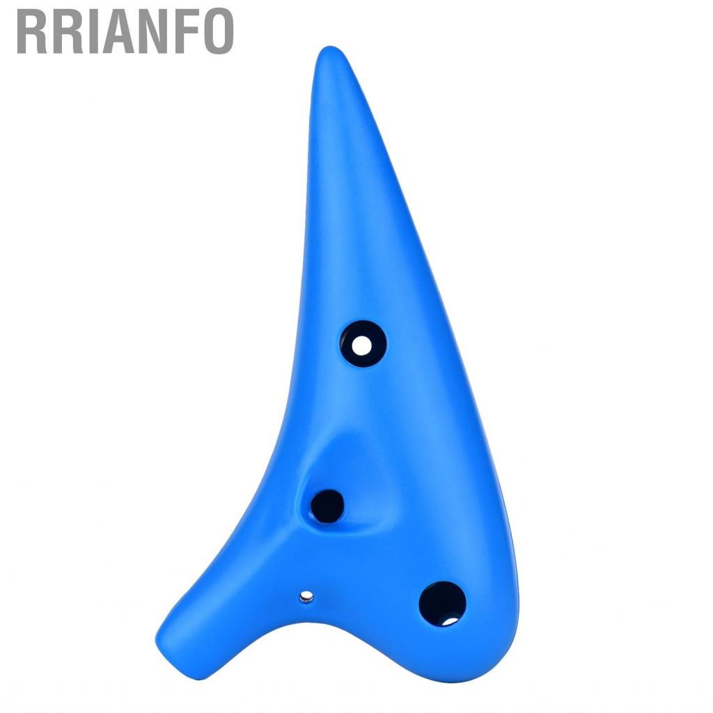 Rrianfo Rrianfo 12 lỗ nhựa Ocarina Flute Alto C nhạc cụ với điểm âm nhạc cho người yêu và người mới bắt đầu