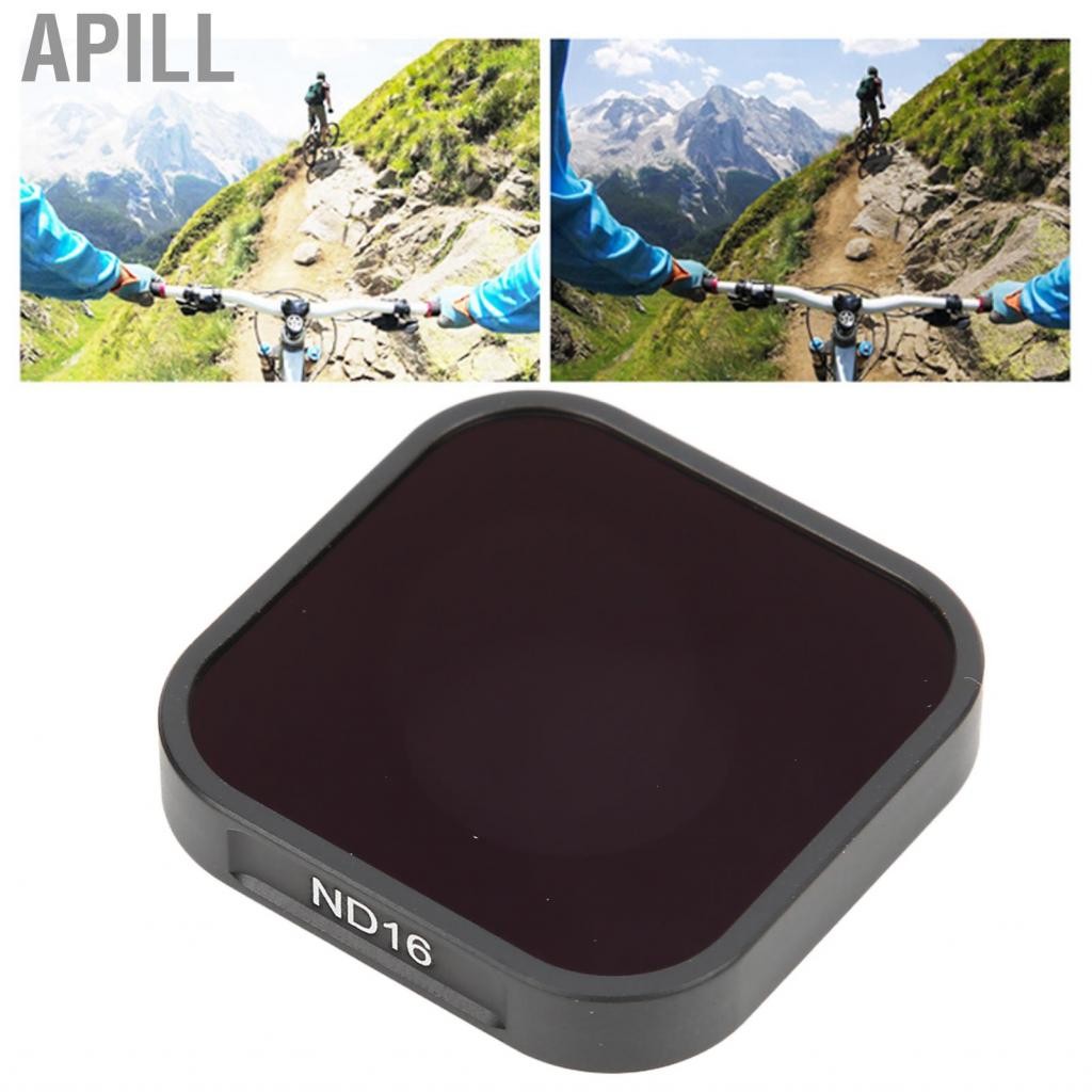 Apill Apill Sports Camera ND Lens Bộ lọc Phụ kiện kích thước nhỏ Tr kháng Video Ghi lại chỉ số khúc xạ thấp cho 9 camera (ND8)
