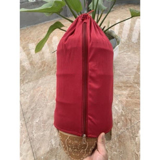 Áo lồng chim vành khuyên tròn size 22, áo chùm lồng khuyên tròn chất liệu vải đỏ 1 khoá