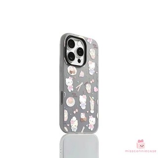 Ốp Lưng Cho Iphone 11 16 15 13 12 14 Pro Max XR 7Plus X XS MAX 14 16 15 13 Plus Sáng Tạo Ngọt Nơ Mèo Kitty Màu Kẹo 2 Trong 1 Bìa Mềm
