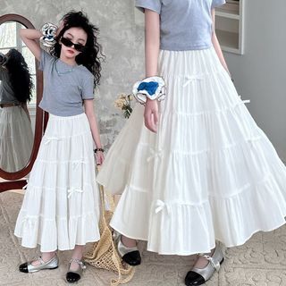 Chân Váy Dài Bé Gái Phong Cách Công Chúa - Váy Tầng Bồng Bềnh Thanh Lịch Mặc Xuân Hè