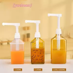 Máy phân phối xi-rô cà phê 1100ml Chai cà phê sốt cà chua đa chức năng với quy mô bơm 5 / 8 / 10CC Máy phân phối nhỏ giọt Syrup