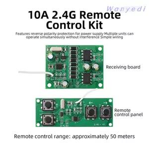 Bộ thu điều khiển từ xa WANYEDI, Bộ bảng điều khiển từ xa 4 kênh 2.4GHz, Đồ chơi bảng điều khiển từ xa DIY 10A RC chuyên nghiệp Mô hình xe hơi đồ chơi