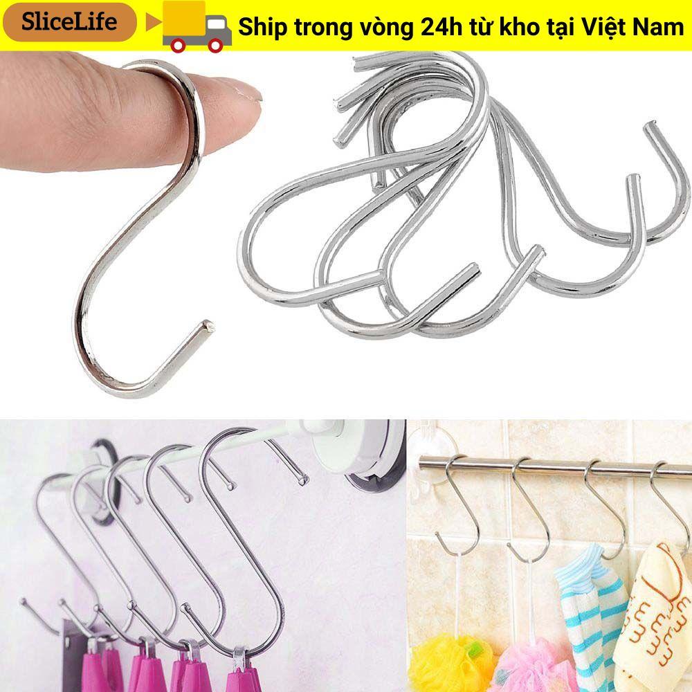 SLICELLIFE 5 / 10 / 20 Chiếc Móc Hình Chữ S Nhà Bếp Tổ Chức Móc Treo Bằng Thép Không Gỉ