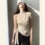 Áo yếm nữ phong cách mới bên bờ biển Phong cách kỳ nghỉ chéo đeo vai in hình eo hẹp Thiết kế kiểu Pháp Áo đẹp
