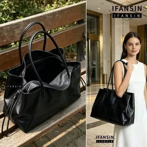 Túi đeo vai IFANSIN, Túi Tote thông thường hợp thời trang, Túi xách chống thấm nước bằng da PU dung tích lớn chất lượng cao