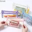 Túi đựng bút TUYỆT VỜI, Bút chì PVC hai lớp, Túi đựng văn phòng phẩm trong suốt chống nước dung tích lớn đa chức năng dành cho học sinh