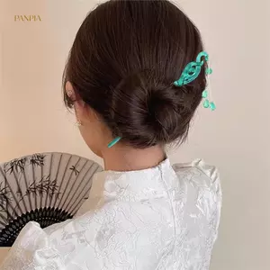 PNPIA- Kẹp tóc nữ thanh lịch Trung Quốc, Cắt tóc cổ, Mũ lưỡi trai Hanfu cổ điển, Phụ kiện tóc