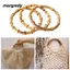 Tay cầm túi tre MARGREDY, Tay cầm ví tre tròn bằng tre, Phụ kiện túi xách có thể tháo rời thủ công Túi xách