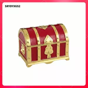 Hộp lưu trữ trang sức ngực kho báu có khóa Hộp sắp xếp hợp kim kẽm cho màn hình lưu niệm trang trí trang trí trang điểm tại nhà