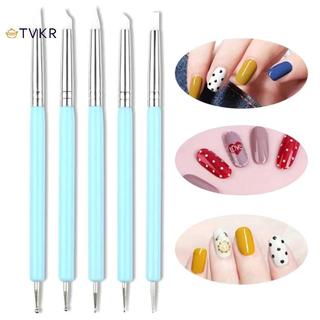 TVKR 5 Cái / bộ Dụng Cụ Điêu Khắc Đất Sét Silicon Cho Bàn Chải Mô Hình Chấm Móng Tay Nghệ Thuật Gốm Đất Sét Dụng Cụ DIY Khắc Gốm Sứ Điêu Khắc Điêu Khắc OIK