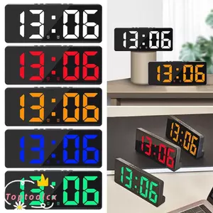 TOPTOOLCX Đồng hồ báo thức Đầu giường Bàn số Đồng hồ Đèn nền Đèn ngủ Số lượng lớn