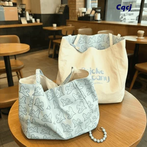 Túi đeo vai bằng vải CQCJ, Túi đeo vai đơn hai mặt bền bỉ, Túi lưu trữ đa năng dung tích lớn nhẹ dễ thương Du lịch hàng ngày