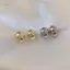 PNPIA- 1 Đôi Bông Tai Màu Vàng Hợp Kim Hình Đậu Đơn Giản Cho Người Phụ Nữ Phong Cách Hàn Quốc Trang Sức Thời Trang Goth Đảng Bé Gái Phụ Kiện Trang Sức