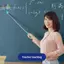 HL Con trỏ giáo viên có thể thu vào Thiết kế ngón tay Thép không gỉ Kính thiên văn Trường Con trỏ giảng dạy Sti Đồ dùng giáo viên cho lớp học LMWU