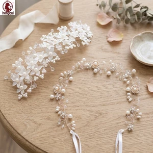 2 Chiếc Băng Đô Hoa Và Đầu Trước Phụ Kiện Bộ Đàn Hồi Hoa Nhân Tạo Vòng Hoa Tóc Bohemian Mũ Đội Đầu Cho Nữ Cưới Phù Dâu Chụp Ảnh Mùa Xuân Dã Ngoại