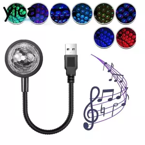 Đèn LED nóc ô tô YICA, Máy chiếu đèn ngủ sao ABS có thể điều chỉnh, Điều khiển âm nhạc Đèn không khí đa năng đầy màu sắc Chiếu sáng ngoài trời