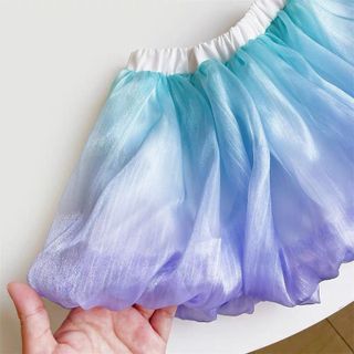 Bộ váy công chúa cho bé gái nàng tiên cá - Áo thun tay ngắn phối chân váy voan phồng ngọt ngào