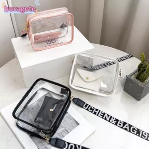 Túi đeo vai BORAGETE, Túi xách có túi đựng điện thoại nhỏ Túi đeo chéo, Túi vuông nhỏ PVC thông thường dành cho nữ