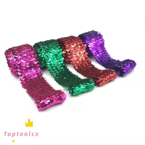 TOPTOOLCX 4.8cm / 1M Ruy băng ren Sequin, Căng lấp lánh tay trang trí, Vòng đeo tay rộng tại nhà Vòng đeo tay Vòng đeo tay Vật liệu may múa