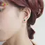 < Honeyba > 1 Đôi Bông Tai Tragus Xanh Tròn Nhỏ Lùm Xuyên Sụn Stud Xoắn Trang Sức Cz Barbell Khuyên Tai Đẹp