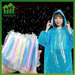 SWEET 5 chiếc Áo mưa khẩn cấp di động để đi bộ đường dài, du lịch, cắm trại và đi xe đạp, Thiết bị khẩn cấp ngoài trời, hiệp ước Áo mưa bền n