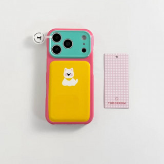Dopamine Màu Sắc Tương Phản Động Vật Nhỏ Thích Hợp Cho 17promax Hai Lớp iphone16 / 15 Vỏ Cứng Điện Thoại Di Động Dễ Thương