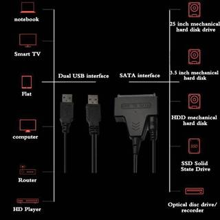 Queenten SATA Cáp Cho Laptop SSD 2.5 Inch Để Bàn HDD Bên Ngoài Ổ Cứng USB 2.0 Adapter Có Cổng Nguồn Cho Hệ Điều Hành, Cho Windwos QT