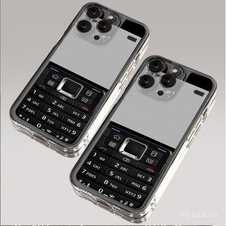 Nút Retro Hợp Thời Trang Phong Cách Văn Học Ốp Lưng Thích Hợp Cho iPhone 17promax / 15 / 13 / 16pro / 12 / 11 / xr / 14plus / 7plus Vỏ Chống Va Đập